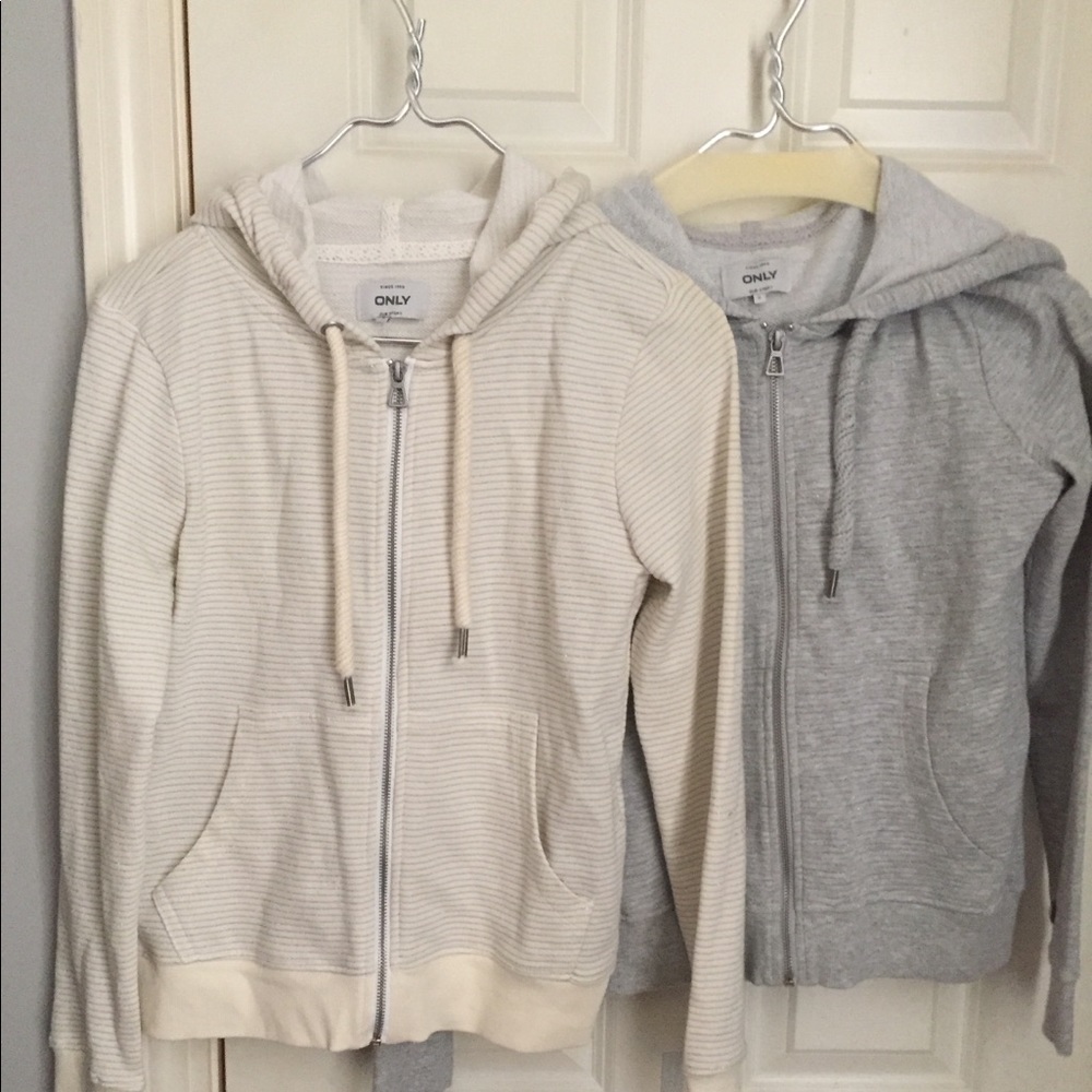 2 ONLY brand zippered hoodies